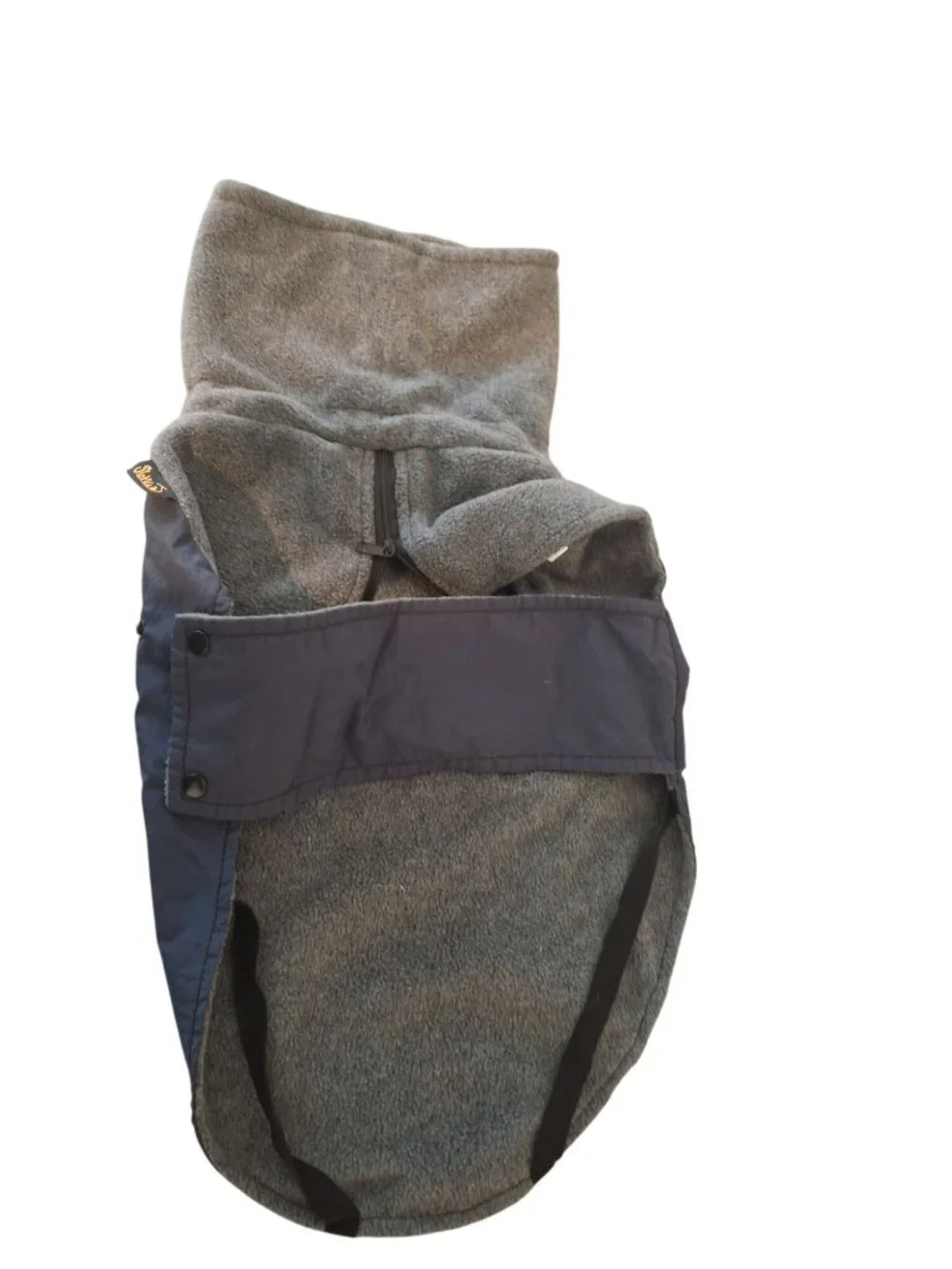 SlowTon Dog Winter Coat Gray Fleece Lined Reflective Waterproof Jacket Warm